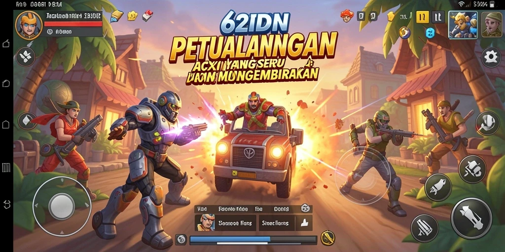 Screenshot menampilkan aksi mendebarkan dalam gameplay 62IDN.