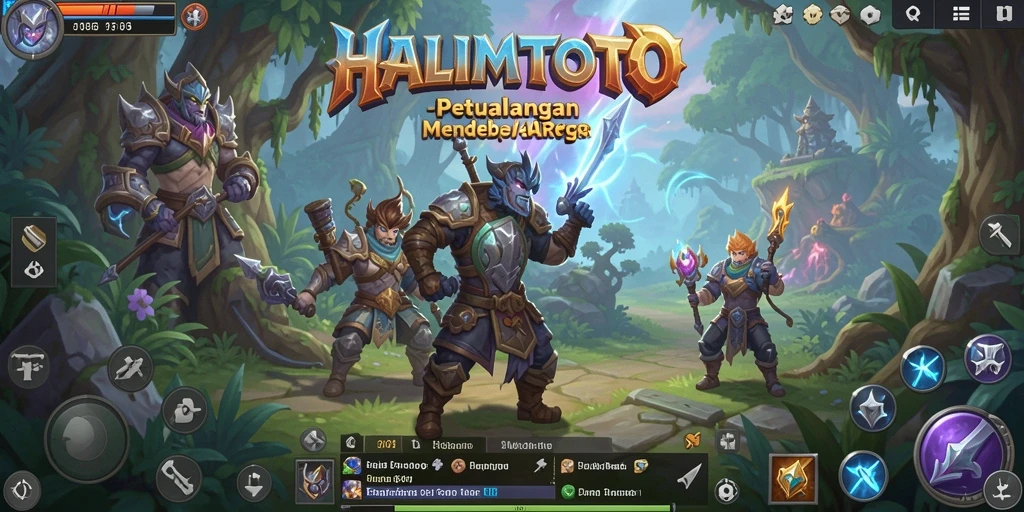 Tampilan gameplay epik HALIMTOTO saat berhadapan dengan monster besar.