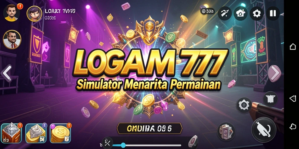 Screenshot gameplay LOGAM777 menampilkan aksi simulasi yang seru dan mendalam.