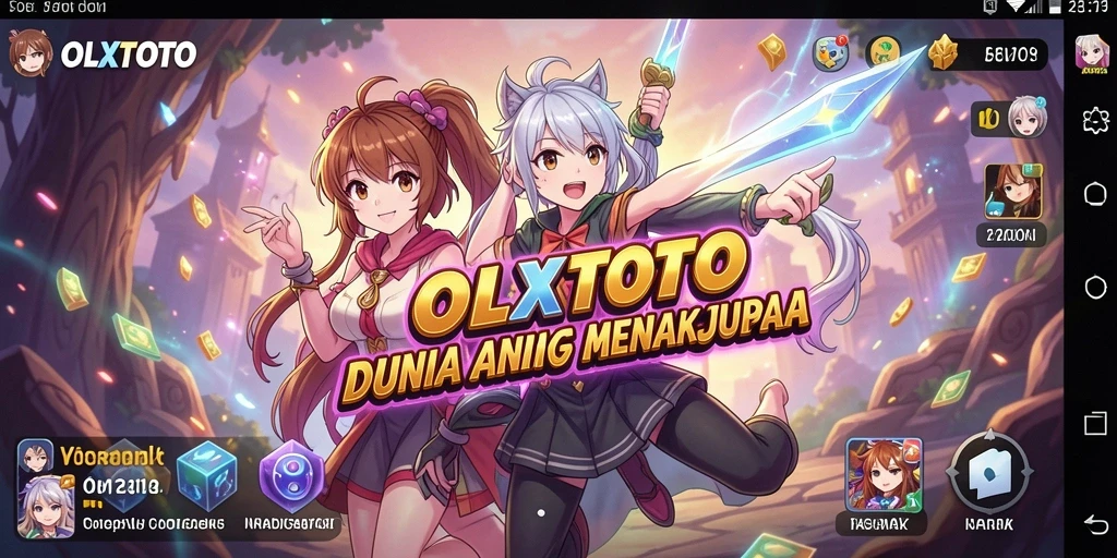 Gameplay seru dengan karakter anime ikonik yang beraksi.