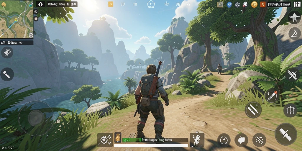 Screenshot gameplay RP79 menampilkan dunia terbuka yang menakjubkan.